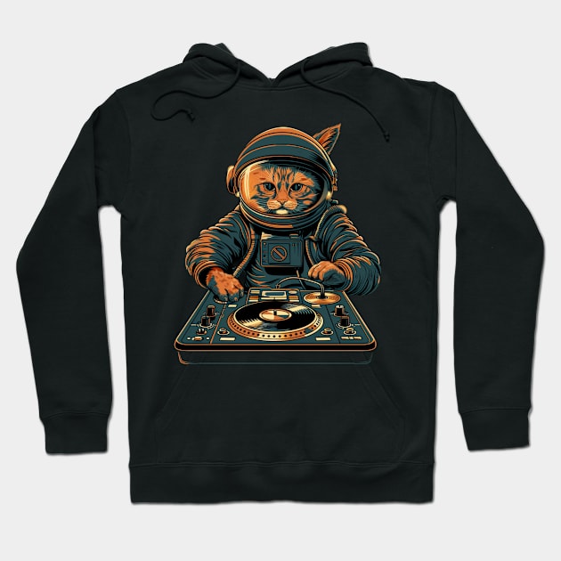 Cat DJ Tracks Hoodie by RazonxX